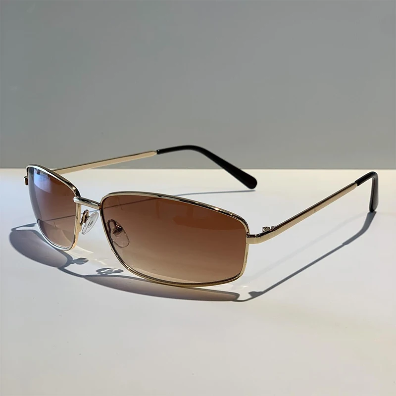 Metal Photo Panel - Lunettes de soleil Y2K pour femmes,