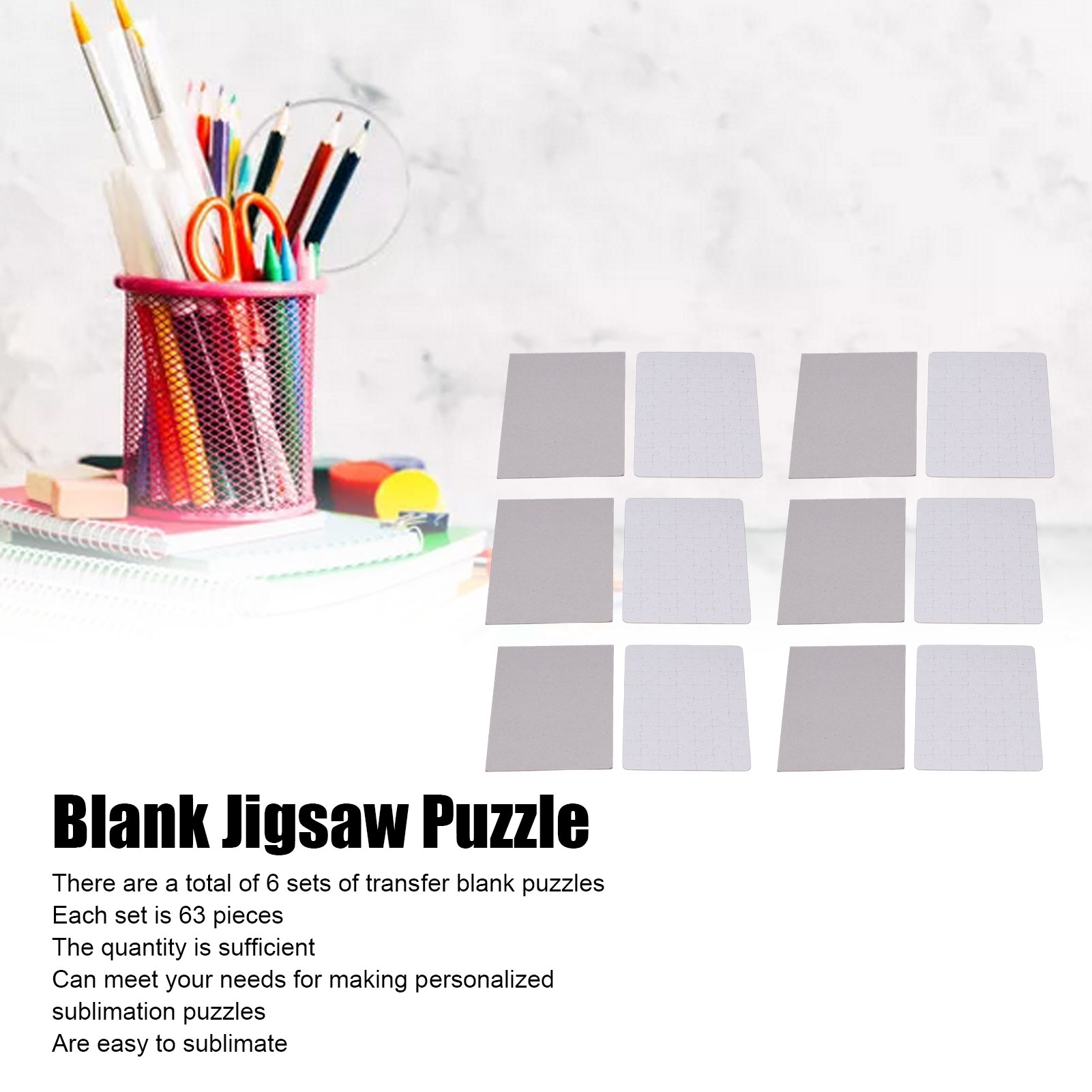 6 ensembles de Puzzles vierges - Puzzle Blank White avis et prix